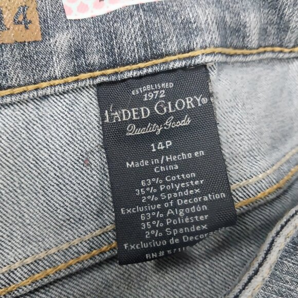 3322 Size 14 Faded Glory Upcycled Bleached Bell-Bottoms. - Picture 8 of 8